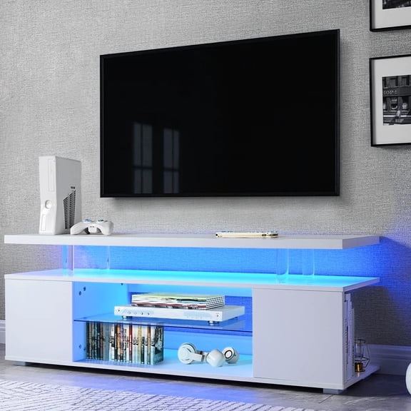 Classic Style - Room for Seasonal Decor - Entertainment Room Experience - Sturdy and Adaptable TV Stand