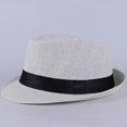 thumbnail image 1 of Classic Sun Hats for Men Women, UV Protection Wide Brim Fedora Hat with Black Band, Breathable Lightweight Trilby Cap for Outdoor Summer, 1 of 2