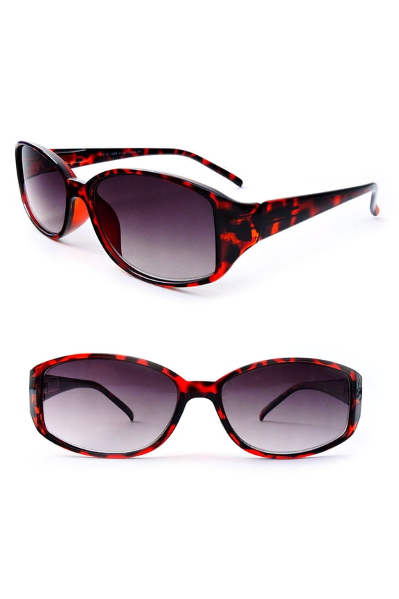 Classic Sun Readers Full Lens Spring Hinges Oval Reading Sunglasses - Tortoise (+1.75)