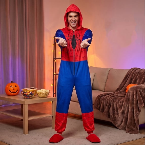 Classic Superhero Cosplay Spider Costume for Halloween Superhero Full Body Jumpsuit for Halloween Party Role Play Show