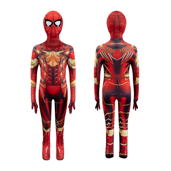 Classic Superhero Costume Jumpsuit, Spider Hero Full Spandex Bodysuit with Mask Theme Party Outfit for Halloween Cosplay