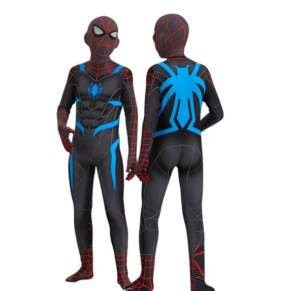 Classic Superhero Suit, Full Body Super Hero Jumpsuit with Mask, Stretch Cosplay Bodysuit Costume for Halloween Party, Dress Up, Role Play and Stage Performance