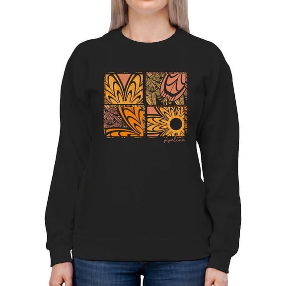 Retro Surf-Inspired Women Sweatshirt -Pipeline