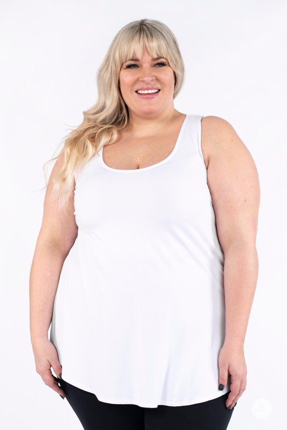 Classic Swing Tank - White 2XL