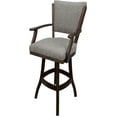 thumbnail image 1 of Classic Swivel Bar Stool Solid Wood 30" - Jetty June Tan Fabric - Walnut, 1 of 3