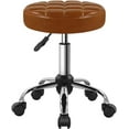 thumbnail image 1 of Classic Swivel Stool with Wheel Perfect for Salon Work Home SPA Shop Height-Adjustable and Cost-Effective Rolling Stool Chair Small (Brown), 1 of 13