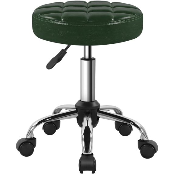 Classic Swivel Stool with Wheel Perfect for Salon Work Home SPA Shop Height-Adjustable and Cost-Effective Rolling Stool Chair Small (Green)
