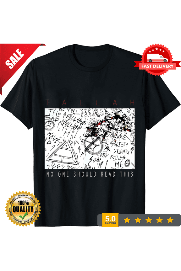 Classic Tallah No One Should Read This Men's Black T-Shirt Size S-5XL, LIMITED EDITION-TH74104