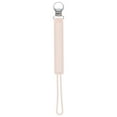 thumbnail image 1 of Classic Tan Beige Neutral All Silicone One Piece Pacifier Clip, 1 of 3