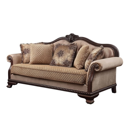 Classic Tan Fabric Sofa by Acme Chateau De Ville 58265