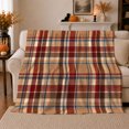 thumbnail image 1 of Classic Tartan Plaid Autumn Harvest Living Room, Cozy Artistic Scene, Warm Flannel Blanket for Home Library and Reading Nook, Art Lovers Thanksgiving Gift, Artistic Home Decor, 1 of 9