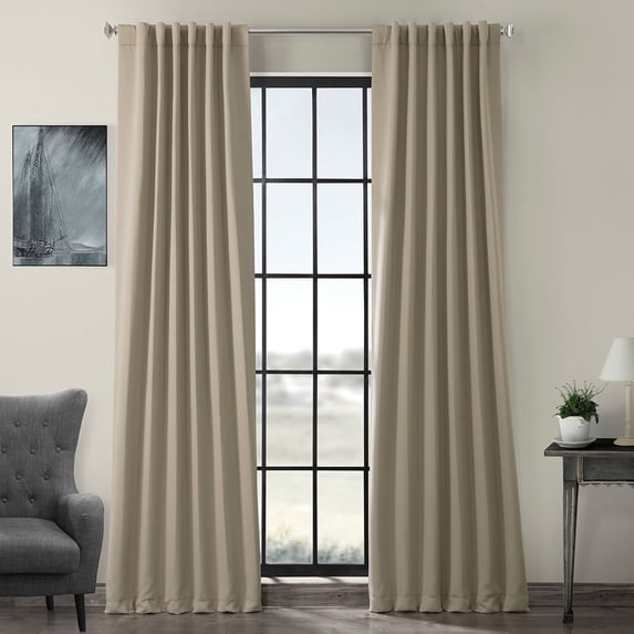 Classic Taupe Blackout Room Darkening Curtain (1 Panel), Classic Taupe, 50W X 120L