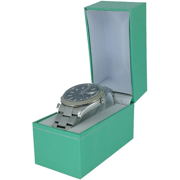 Classic Teal Blue Leatherette Ring Display & Gift Box - for Rings of All Sizes - for Display/Storage/Gifts