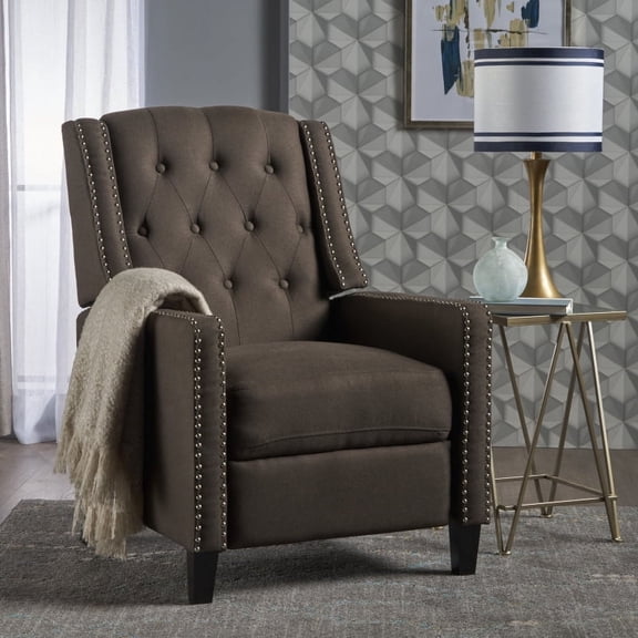 Classic Teal Fabric Push Back Chair