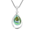 thumbnail image 1 of Classic Teardrop Abalone Shell Inlay .925 Sterling Silver Pendant Necklace, 1 of 6