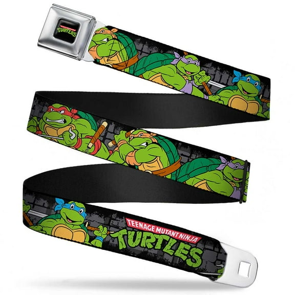 Classic Teenage Mutant Ninja Turtles Logo Full Color Classic Teenage Mutant Seatbelt Belt Standard