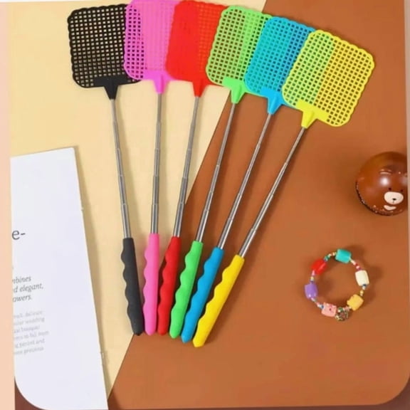 Classic Telescopic Extendable Fly Swatter Adjustable Retractable Pest Mosquito Control Tool for Home Garden Outdoor Use (by Typpkmm)