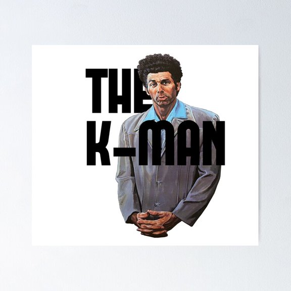Classic Television Sitcom Kramer Portrait Painting K-Man Seinfeld Art, Unframed Poster