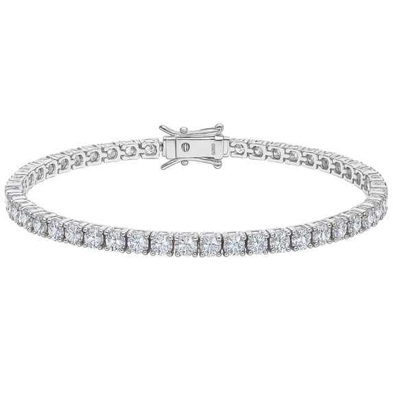 Classic Tennis Bracelet for Women Sterling Silver 5mm Cubic Zirconia 8" Ginger Lyne Collection