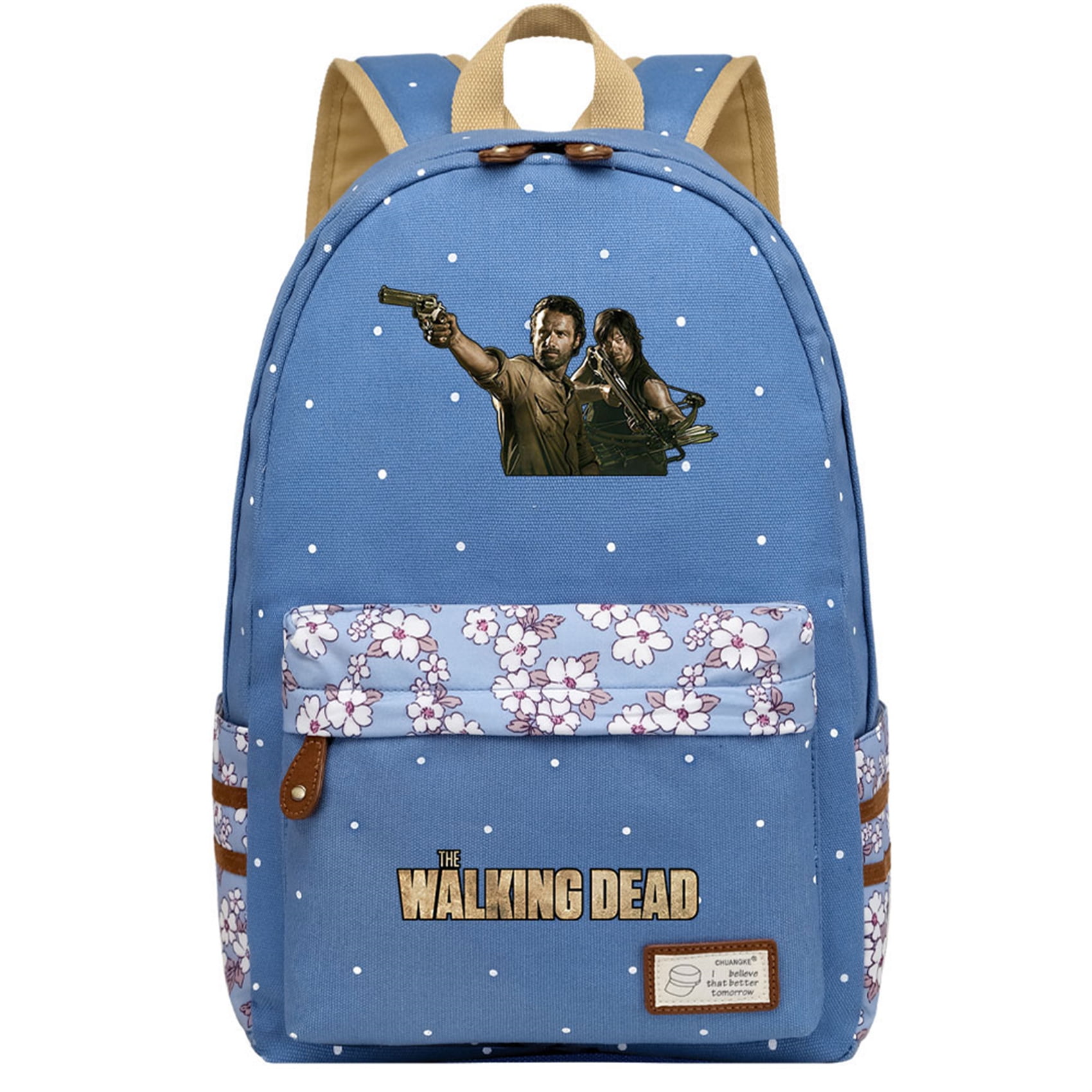 Classic The Walking Dead Backpack Student Back to School Book Bag Youth