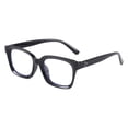thumbnail image 1 of Classic Thick Square Frame Clear Lens Glasses 6.3 Inch for Women Men, Prescription +1.50 Diopter Reading Glasses, Retro Style Computer Blue Light Blocking, Hearing and Vision Aids, 1 of 4