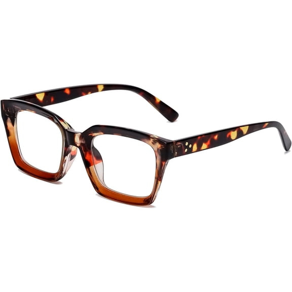 Classic Thick Square Frame Clear Lens Glasses for Women Men Non Prescription Eyeglasses