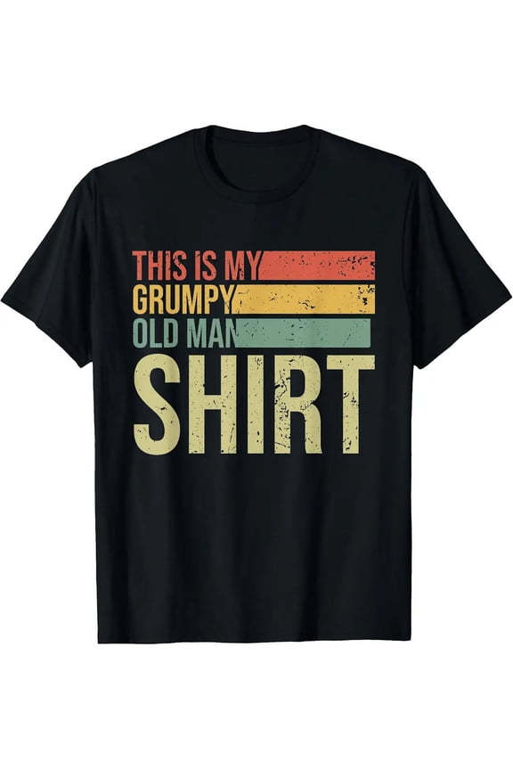 Classic This Is My Grumpy Old Man Funny Tee Unisex T-Shirt, S - 5XL
