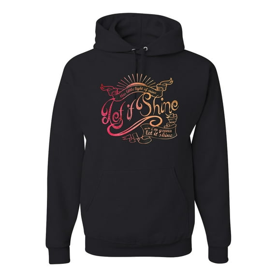 Classic This Little Light of Mine Inspirational/Christian Unisex Graphic Hoodie Sweatshirt, Black, Small