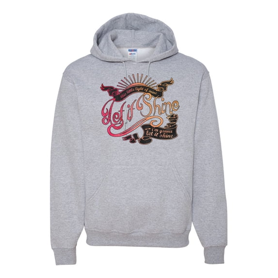 Classic This Little Light of Mine Inspirational/Christian Unisex Graphic Hoodie Sweatshirt, Heather Grey, Small