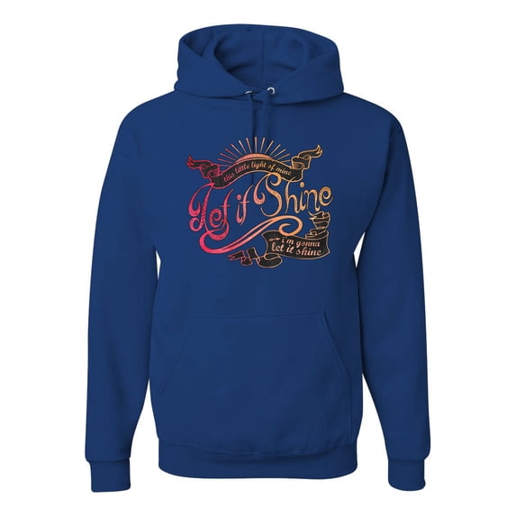 Classic This Little Light of Mine Inspirational/Christian Unisex Graphic Hoodie Sweatshirt, Royal, Medium