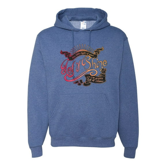 Classic This Little Light of Mine Inspirational/Christian Unisex Graphic Hoodie Sweatshirt, Vintage Heather Blue, Medium
