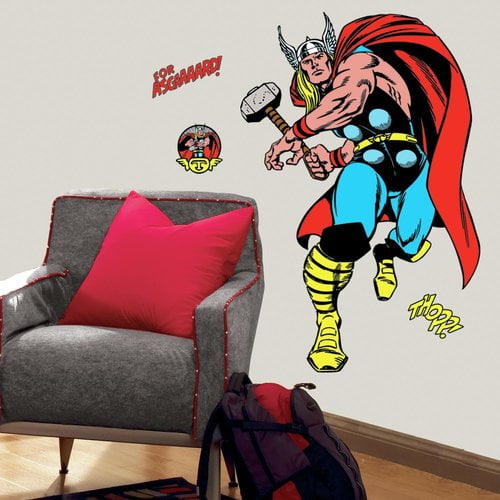 Classic Thor Comic Peel and Stick Giant Wall Decals - Walmart.com