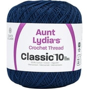 Spinrite Aunt Lydia's Classic Crochet Thread Size 10 , Navy, 1 Pack of 1 Piece