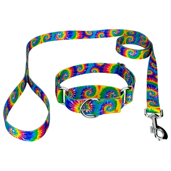 Country Brook Petz® Classic Tie Dye Martingale Dog Collar and Leash, Medium