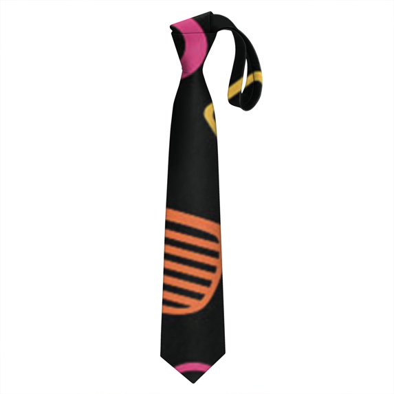 Classic Tie & Polyester Tie Collection: Abstract Geometric Design, Versatile for All Occasions