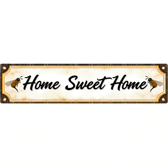 Classic Tin Sign 16x4 Inch Home Sweet Home Design - Great for Living ...