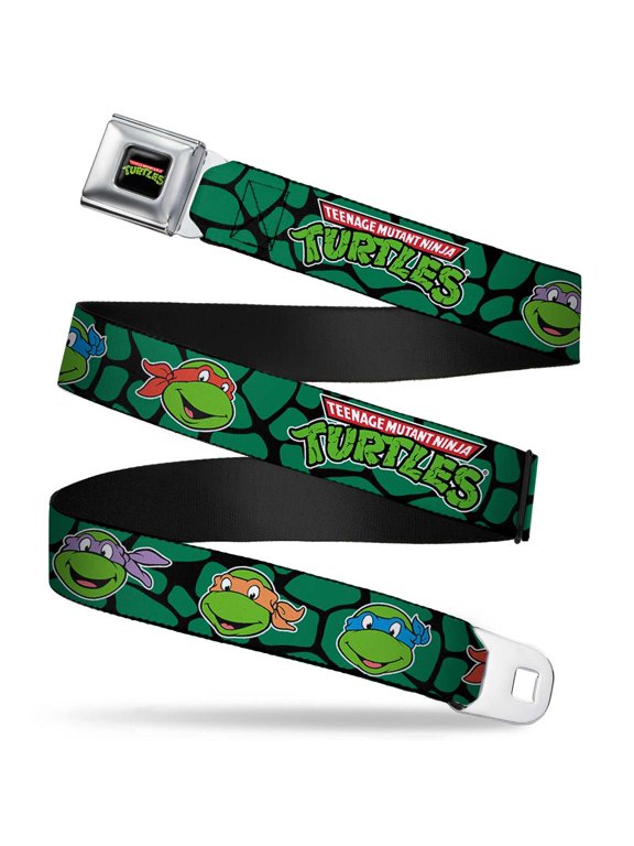 Classic Tmnt Logo Full Color Classic Teenage Mutant Ninja Turtles Faces Seatbelt Belt Standard