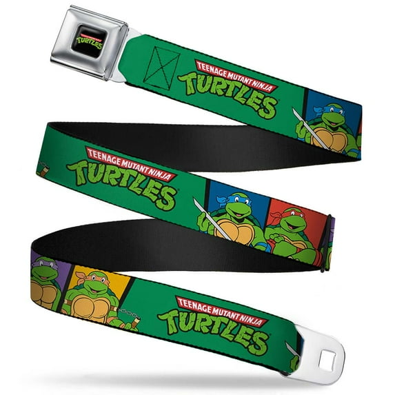 Classic Tmnt Logo Full Color Classic Teenage Mutant Ninja Turtles Group Seatbelt Belt Standard
