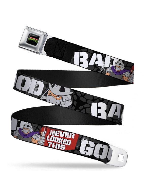 Classic Tmnt Logo Full Color Shredder Poses Bad Never Looked This Good Seatbelt Belt Standard