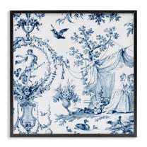 Classic Toile Scene Black Framed Giclee Art, design by Vintage Hustle