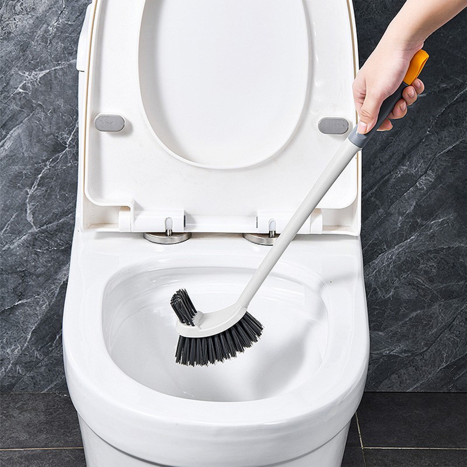 Classic Toilet Brush with Under The Rim Scrubber, deep Cleans The ...