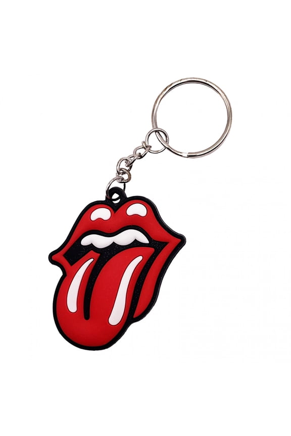 Classic Tongue Rubber Key Chain Red