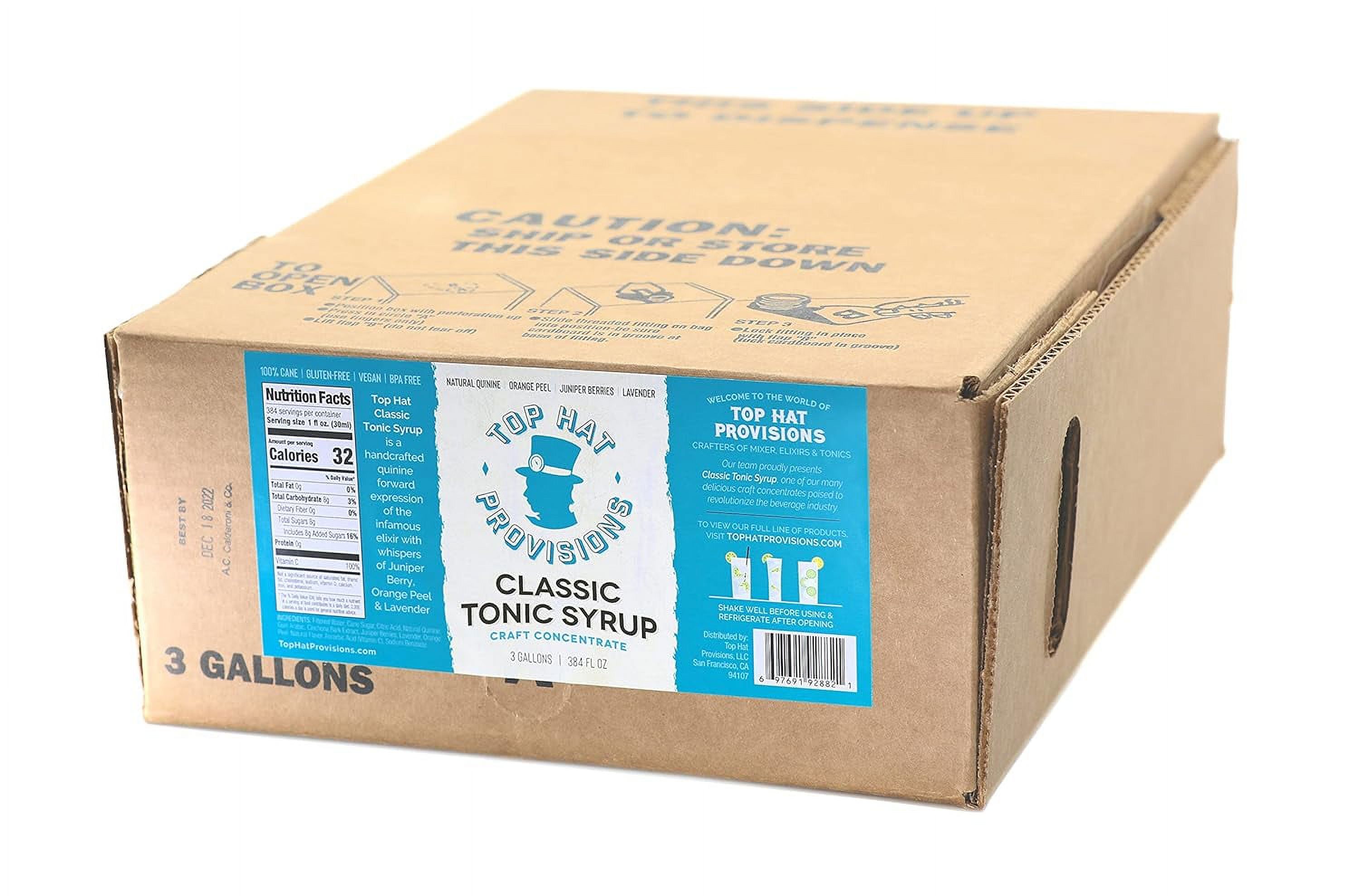 Classic Tonic Syrup BIB Bag In Box Concentrate For Soda Gun And