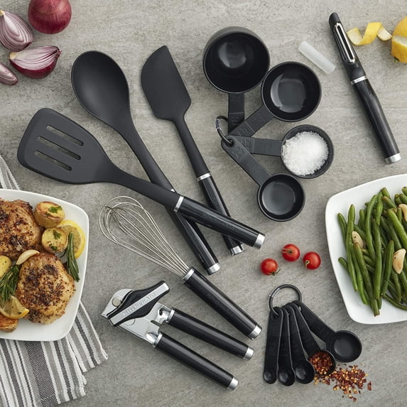 Classic Tool and Gadget Set, 15-Piece, Black - Heat Resistant Kitchen ...