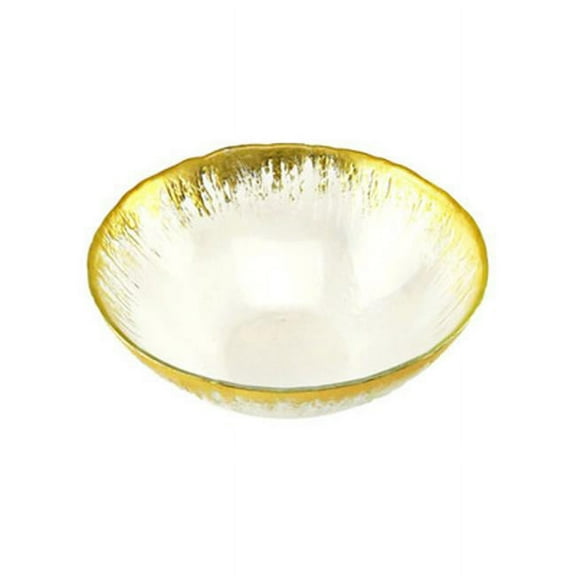 Classic Touch  6.75 in. Individual Bowls with Flashy Gold Design