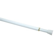 Classic Touch Adjustable Tension Curtain Rod Set, 18"-28" (White)