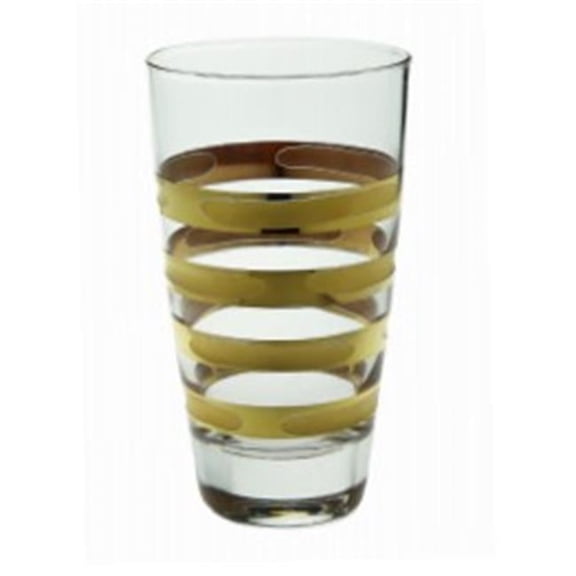 Classic Touch CTG726 Tumblers with 14K Brick Gold Design, Set of 6