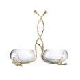 thumbnail image 1 of Classic Touch Decor 4 Sectional Glass Relish Dish with Gold Twig Design, 9", 1 of 4