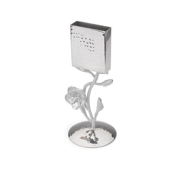 Classic Touch JSH09S Hammered Stainless Steel Havdalah Candle Holder Silver