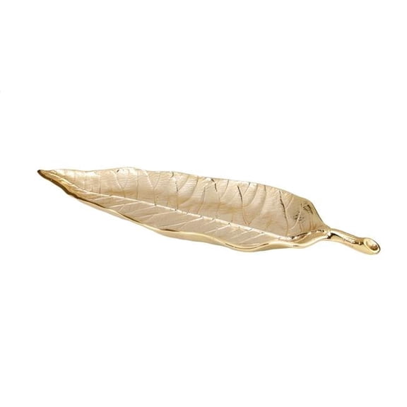 Classic Touch LE928 14.5 in. Gold Leaf Dish